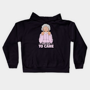 Funny grandma cartoon Kids Hoodie